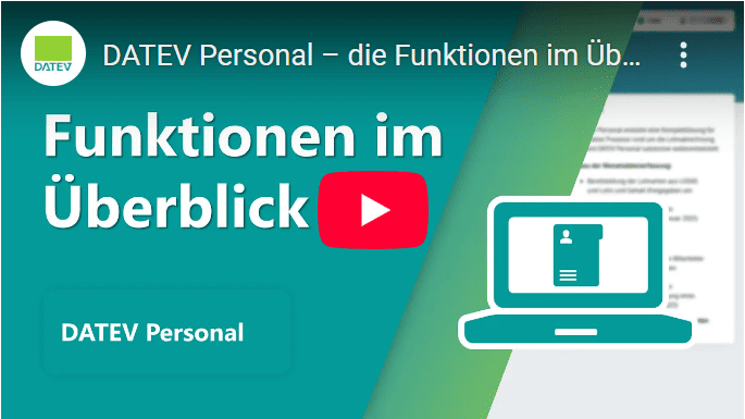 YouTube-Player Thumbnail zum Video "DATEV Personal – die Funktionen im Überblick"